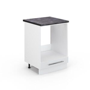 Vicco SKŘÍŇKA NA VESTAVĚNOU TROUBU Fame-Line Bílá vysoký lesk 60 cm , PD Antracit obraz