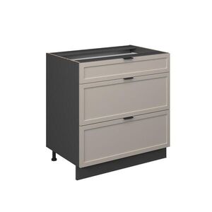 Vicco SPODNÍ SKŘÍŇKA KUCHYŇSKÉ LINKY Fame-Line GreyBeige 80 cm se 3 zásuvkami, bez pracovní desky obraz
