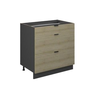 Vicco SPODNÍ SKŘÍŇKA KUCHYŇSKÉ LINKY Fame-Line Dubový panel 80 cm se 3 zásuvkami, bez pracovní desky obraz