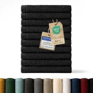 Blumtal RUČNÍK PRO HOSTY sada 10 ks, 10x ručník pro hosty 30/30 cm, černá obraz