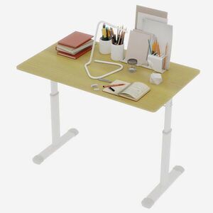 STILVORA PŘÍRODNÍ PSACÍ STŮL pro děti, kompaktní design do pokoje a kanceláře, 100x60x90 cm obraz