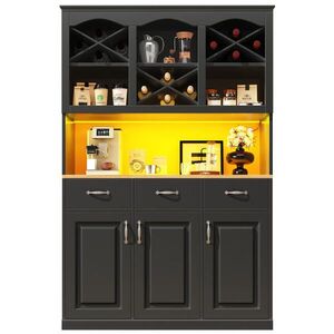 FLIEKS VYSOKÁ SKŘÍŇ 120x40x180 CM LED 3 DVEŘE 3 ZÁSUVKY obraz