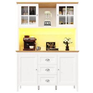 FLIEKS VYSOKÁ SKŘÍŇ 120x40x179 CM LED 4 DVEŘE 3 ZÁSUVKY obraz