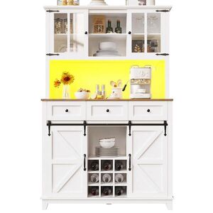 FLIEKS VYSOKÁ KOMODA 105X38, 4X180 CM LED BÍLÁ obraz