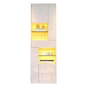 FLIEKS VITRÍNA LED 170cm Bílá Vysoký Lesk 4 Dveře Zásuvka obraz