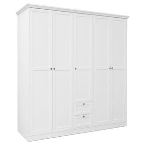 P & B ŠATNÍ SKŘÍŇ S OTOČNÝMI DVEŘMI, bílá, 190/200/67 cm obraz
