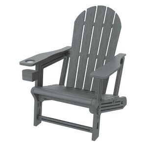 ML-DESIGN ADIRONDACK LEŽÁK s držákem na nápoje, šedý, z plastu obraz