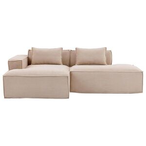 Urban Meuble ROHOVÁ POHOVKA polyester ve tvaru L s taštičkovými pružinami a 2 polštáři obraz