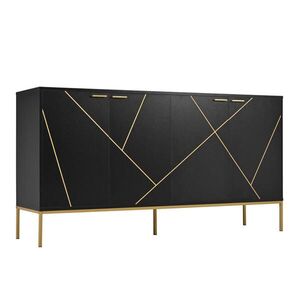 Urban Meuble SIDEBOARD se zlatými geometrickými vzory obraz