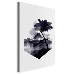 artgeist MALBA NA PLÁTNĚ, krajina a příroda, abstraktní, hory, 40/60/1, 2 cm obraz