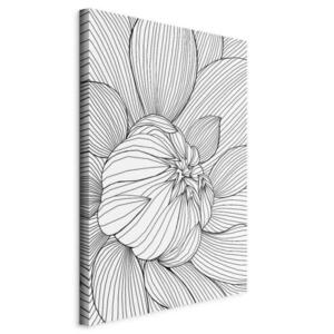 artgeist MALBA NA PLÁTNĚ, abstraktní, květiny, 40/60/1, 2 cm obraz