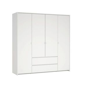 Boxxx ŠATNÍ SKŘÍŇ S OTOČNÝMI DVEŘMI, bílá, 197/202/58 cm obraz