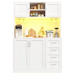 FLIEKS VYSOKÁ SKŘÍŇ 120x40x188 CM LED 4 DVEŘE ZELENÁ obraz