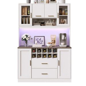 FLIEKS VYSOKÁ SKŘÍŇ 120x36x180 CM LED 6 DVEŘÍ USB obraz