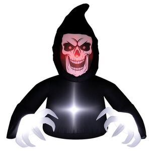 Outsunny NAFUKOVACÍ Smrtka, halloweenská dekorace s LED světly, pro venkovní použití obraz