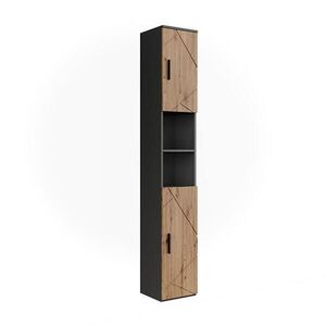 Vicco VYSOKÁ SKŘÍŇKA Irma, Antracit/Zlatý mocný dub, 30 x 190 cm se 2 dveřmi obraz