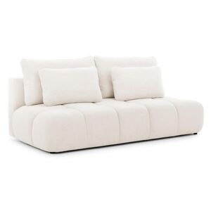 S-Style ROZKLÁDACÍ POHOVKA Belluno z kvalitní krémovou plyšovou potahovou látkou s úložným prostorem a hlubokým prošíváním v designu Bubble obraz