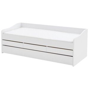 Carryhome VÝSUVNÁ POSTEL, 90-180/200 cm, bílá obraz