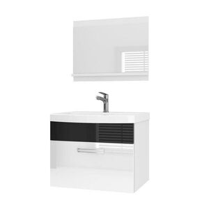 B BELINI GROUP KOUPELNOVÝ NÁBYTEK Koupelnová SADA PRI P1, Bílá / Černá lesklá, 60 cm obraz