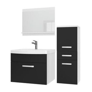 B BELINI GROUP KOUPELNOVÝ NÁBYTEK Koupelnová SADA PRI M2, Černá matná, 90 cm obraz