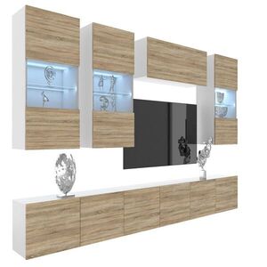 B BELINI GROUP OBÝVACÍ STĚNA Milano 5, Dub Sonoma matný, 300 cm, Bezúchytková obraz