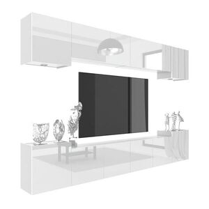 B BELINI GROUP OBÝVACÍ STĚNA Milano 4, Bílá lesklá, 300 cm, Bezúchytková obraz