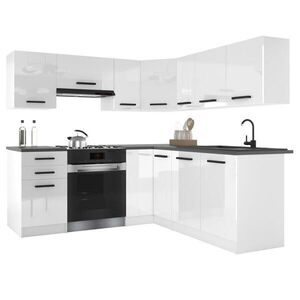 B BELINI GROUP KUCHYŇSKÁ LINKA Italia 6 360 cm, s pracovními deskami, Bílá lesklá obraz