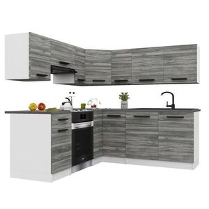 B BELINI GROUP KUCHYŇSKÁ LINKA Italia 6 360 cm, s pracovními deskami, Šedá Glamour obraz