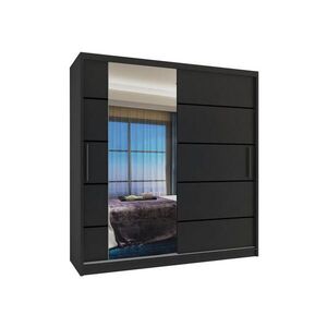 B BELINI GROUP POSUVNÁ SKŘÍŇ Verona MBP, Černá Mat, 158 cm, se zrcadlem obraz