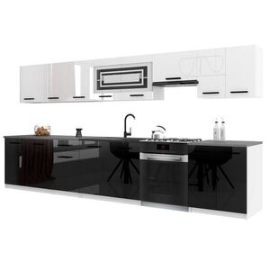 B BELINI GROUP KUCHYŇSKÁ LINKA Italia 3 320 cm, s pracovními deskami, Bílo-černá obraz