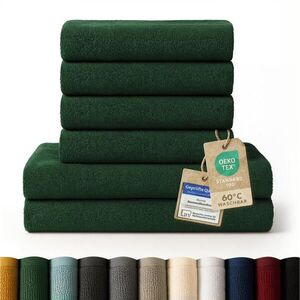 Blumtal OSUŠKA 6dílná sada, 2x osuška 70/140 + 4x ručník 50/100 cm, tmavě zelená obraz