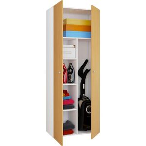 MID.YOU VÍCEÚČELOVÁ SKŘÍŇ, bílá, barvy buku, 70/178/39 cm obraz