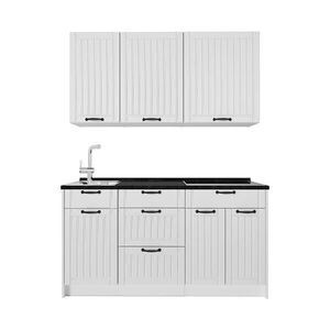 Vicco JEDNOTKOVÁ KUCHYNĚ Fame-Line, Bílý venkovský dům/Bílá, 150 cm, PD Antracit obraz