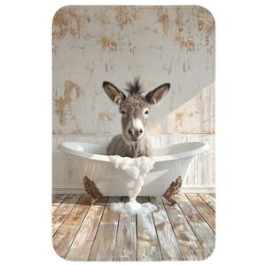 OnlyWow WC PŘEDLOŽKA Osel - Zvířata - Vana - Pěna 50x80 cm obraz