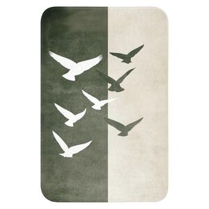 OnlyWow WC PŘEDLOŽKA Japandi - Pták - Zelený 40x60 cm obraz