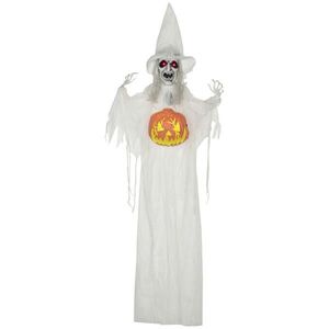 HOMCOM 183 cm halloweenská dekorace Halloweenský duch s LED světly, hororové zvuky obraz