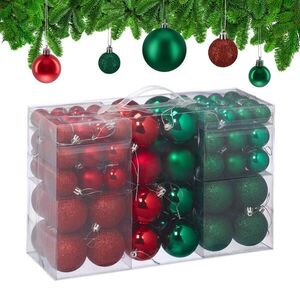 Relaxdays KOULE zelené červené 100-ks-Set plast obraz