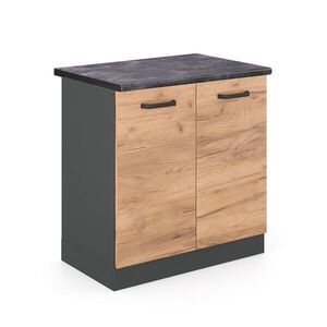 Vicco SKŘÍŇKA POD DŘEZ R-Line Zlatý mocný dub 80 cm , PD Antracit obraz