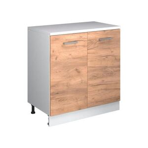 Vicco KUCHYŇSKÁ SKŘÍŇKA POD ŠIKMOU STŘECHU R-Line, Zlatý mocný dub, 80 cm bez šikminy se 2 dveřmi obraz