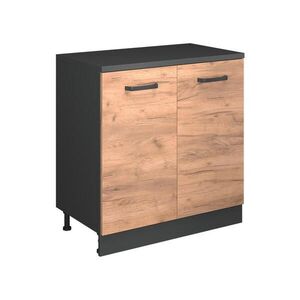Vicco KUCHYŇSKÁ SKŘÍŇKA POD ŠIKMOU STŘECHU R-Line, Zlatý mocný dub, 80 cm bez šikminy se 2 dveřmi obraz