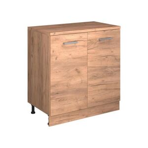 Vicco KUCHYŇSKÁ SKŘÍŇKA POD ŠIKMOU STŘECHU R-Line, Zlatý mocný dub, 80 cm bez šikminy se 2 dveřmi obraz