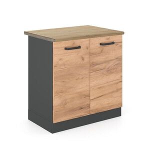 Vicco SKŘÍŇKA POD DŘEZ R-Line Zlatý mocný dub 80 cm , PD Dub obraz
