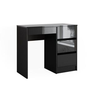Vicco STŮL Sherry Antracitový vysoký lesk 90 x 40 cm se zásuvkami obraz