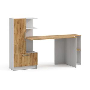 Vicco PSACÍ STŮL Tomy, Bílá/Zlatý mocný dub, 150 x 59 cm Sada 2 kusů obraz