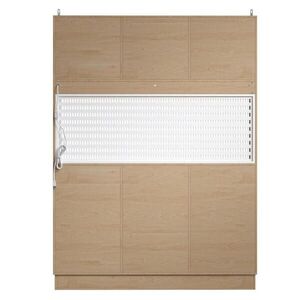 Redom KUCHYŇSKÁ vysoká skříň 140/40/185, 7 cm s LED osvětlením, stojanem na sklenice a nastavitelnými policemi, Bílá obraz