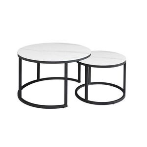 MID.YOU SADA KONFERENČNÍCH STOLKŮ, bílá, kámen, 68/43/68 cm obraz