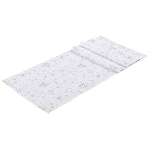 X-Mas BĚHOUN NA STŮL, 40/150 cm, barvy stříbra, bílá obraz