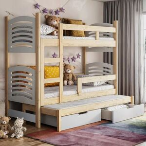 Selsey PATROVÁ postel pro 3 osoby s matracemi Cami, 75x180 cm obraz