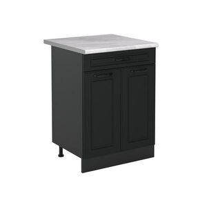 Vicco SPODNÍ SKŘÍŇKA KUCHYŇSKÉ LINKY R-Line, Antracitový venkovský dům/Antracit, 60 cm se zásuvkou pracovná doska Mramor obraz