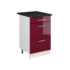 Vicco SPODNÍ SKŘÍŇKA KUCHYŇSKÉ LINKY R-Line, Červená vysoký lesk/Bílá, 50 cm pracovná doska antracitová obraz